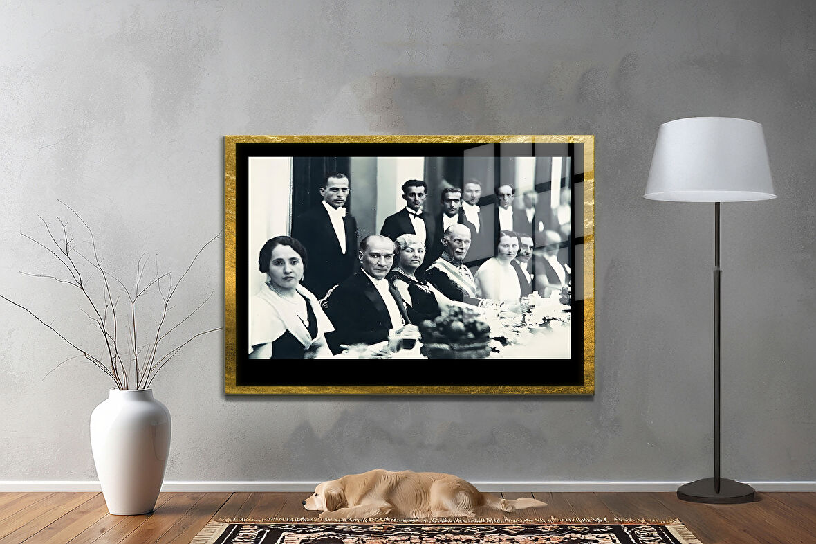 Gazi Mustafa Kemal Atatürk ÖZEL SERİ^# Miyrem  Design Cam Tablo Model: 271