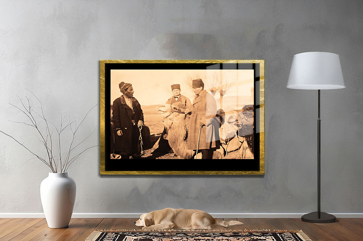 Gazi Mustafa Kemal Atatürk ÖZEL SERİ^# Miyrem  Design Cam Tablo Model: 273