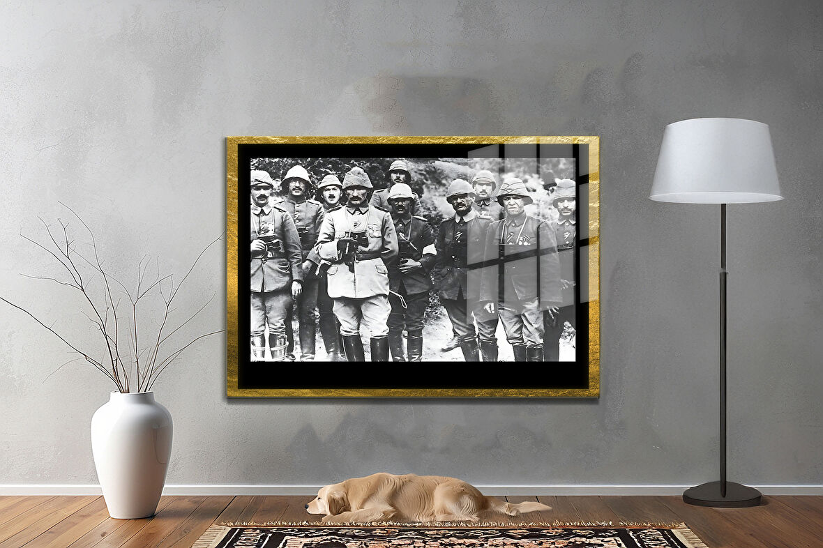 Gazi Mustafa Kemal Atatürk ÖZEL SERİ^# Miyrem  Design Cam Tablo Model: 275