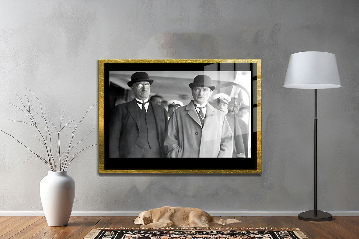 Gazi Mustafa Kemal Atatürk ÖZEL SERİ^# Miyrem  Design Cam Tablo Model: 282