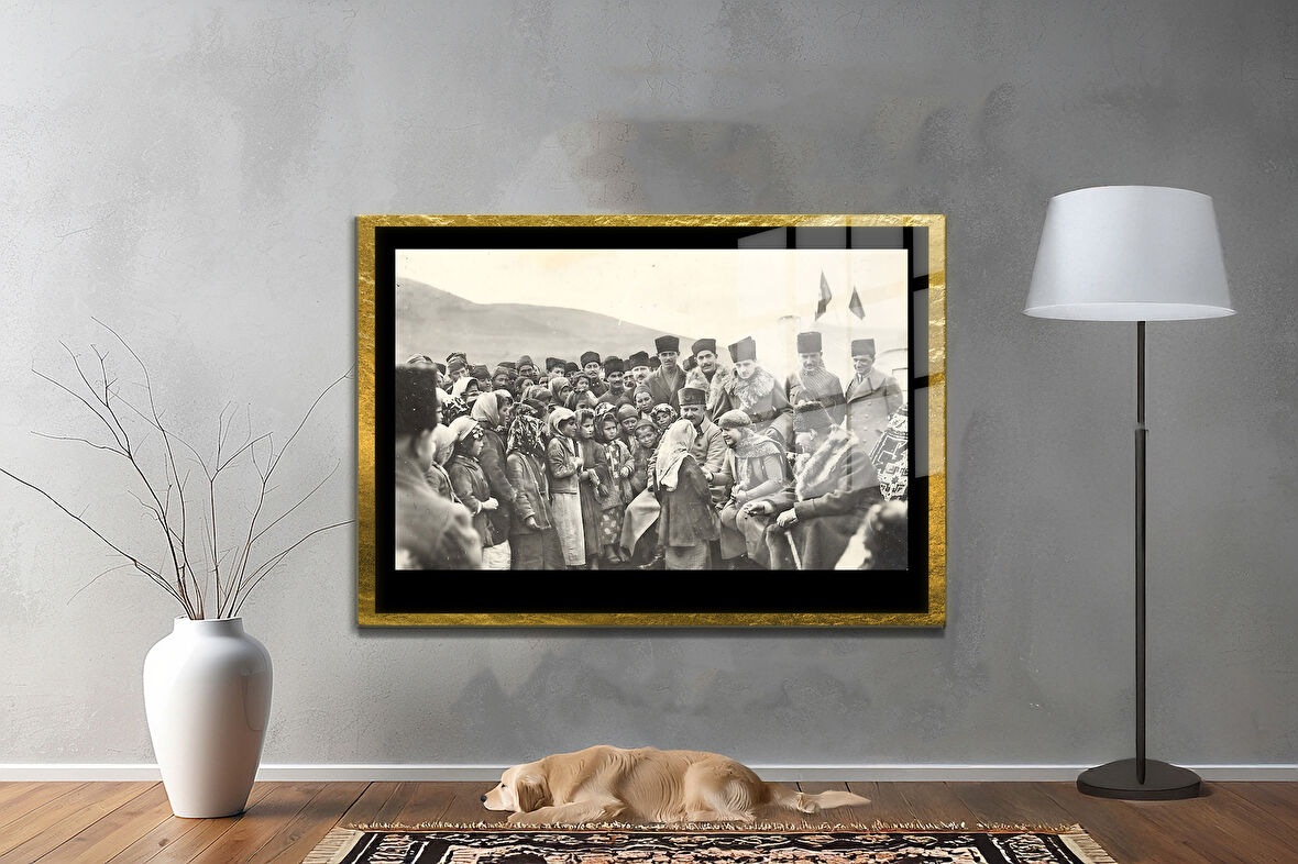 Gazi Mustafa Kemal Atatürk ÖZEL SERİ^# Miyrem  Design Cam Tablo Model: 284