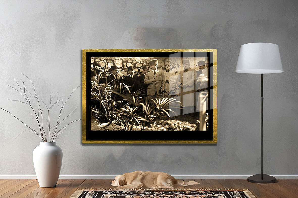 Gazi Mustafa Kemal Atatürk ÖZEL SERİ^# Miyrem  Design Cam Tablo Model: 285