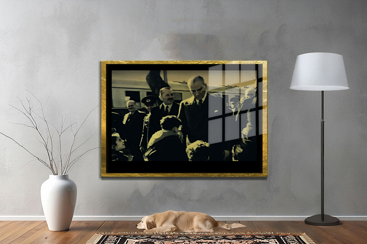 Gazi Mustafa Kemal Atatürk ÖZEL SERİ^# Miyrem  Design Cam Tablo Model: 287