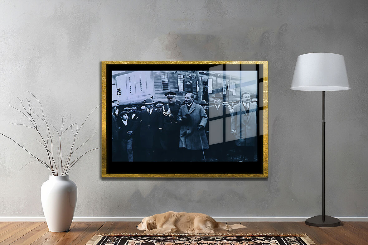 Gazi Mustafa Kemal Atatürk ÖZEL SERİ^# Miyrem  Design Cam Tablo Model: 289