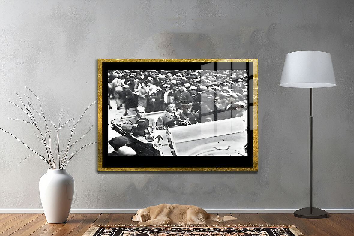 Gazi Mustafa Kemal Atatürk ÖZEL SERİ^# Miyrem  Design Cam Tablo Model: 290