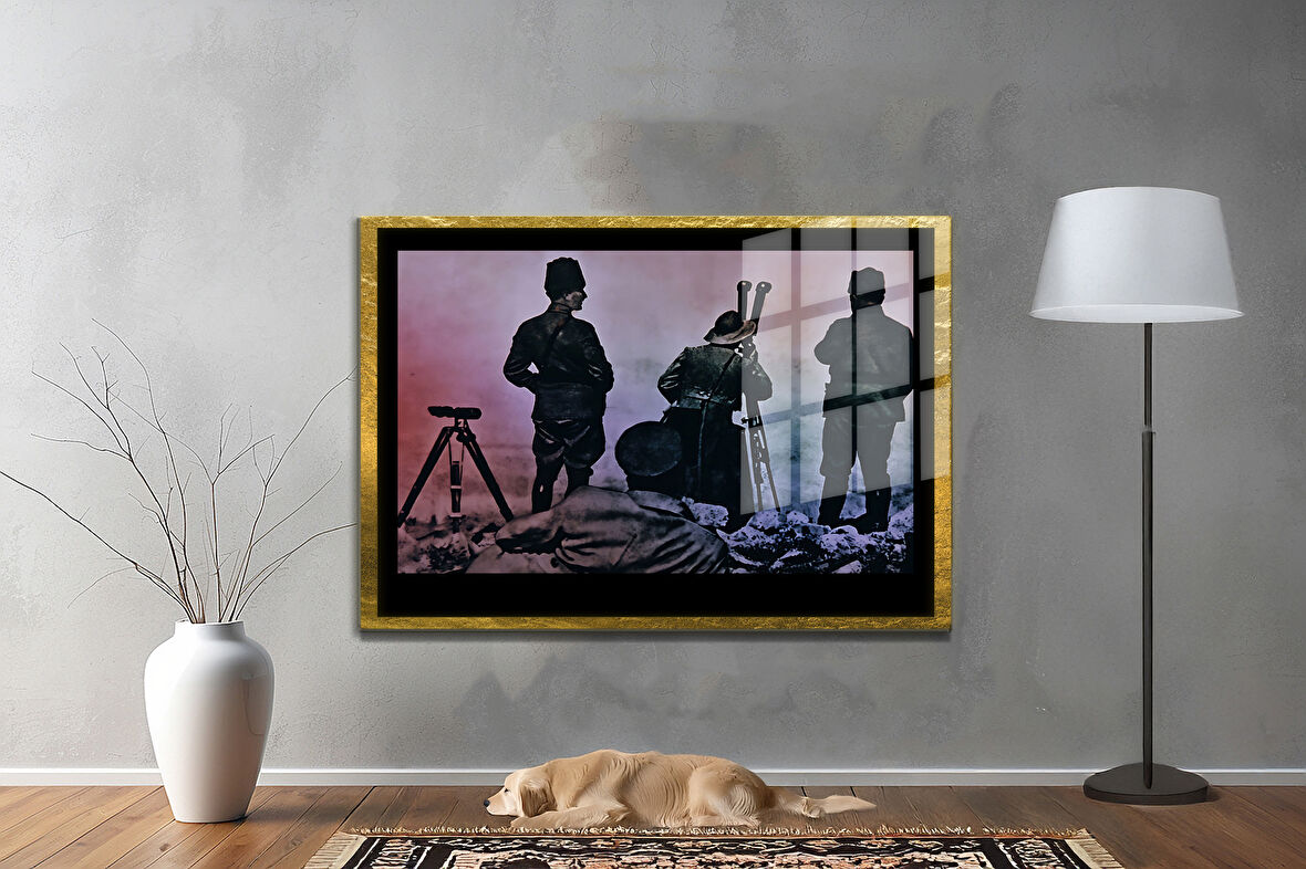 Gazi Mustafa Kemal Atatürk ÖZEL SERİ^# Miyrem  Design Cam Tablo Model: 291