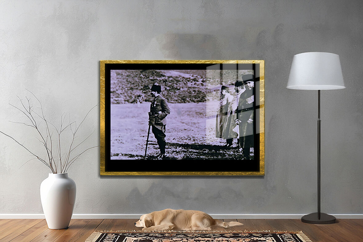 Gazi Mustafa Kemal Atatürk ÖZEL SERİ^# Miyrem  Design Cam Tablo Model: 292