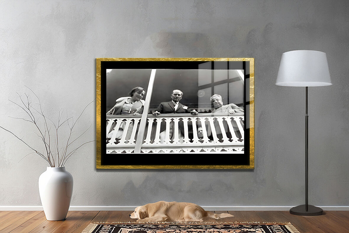 Gazi Mustafa Kemal Atatürk ÖZEL SERİ^# Miyrem  Design Cam Tablo Model: 293