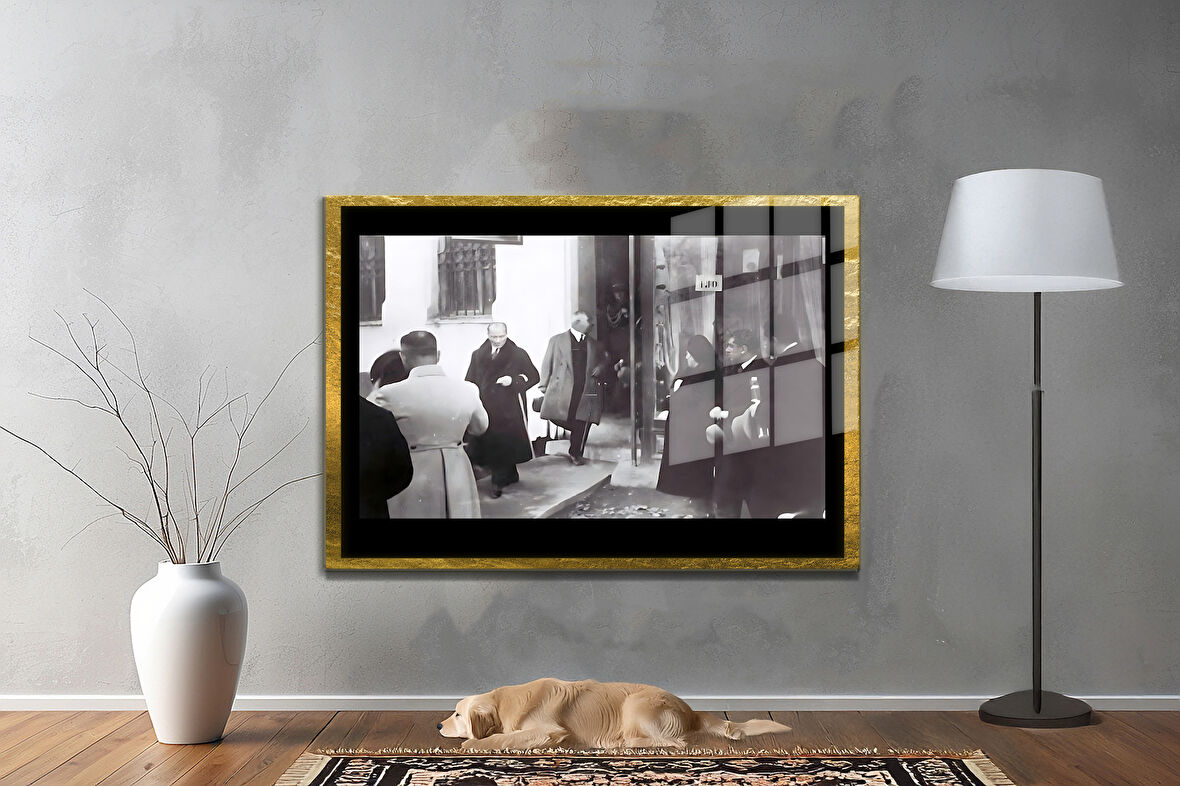 Gazi Mustafa Kemal Atatürk ÖZEL SERİ^# Miyrem  Design Cam Tablo Model: 297