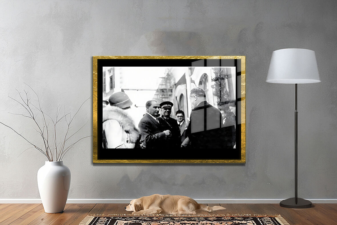Gazi Mustafa Kemal Atatürk ÖZEL SERİ^# Miyrem  Design Cam Tablo Model: 301