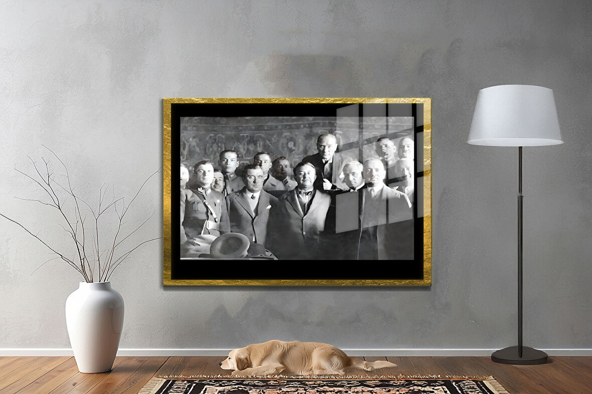 Gazi Mustafa Kemal Atatürk ÖZEL SERİ^# Miyrem  Design Cam Tablo Model: 311