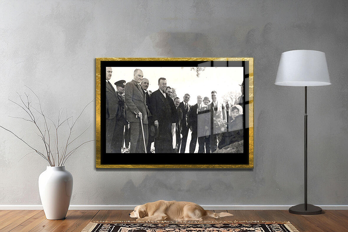 Gazi Mustafa Kemal Atatürk ÖZEL SERİ^# Miyrem  Design Cam Tablo Model: 313