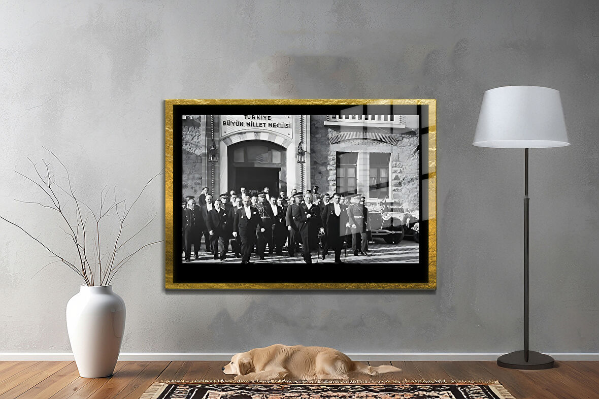 Gazi Mustafa Kemal Atatürk ÖZEL SERİ^# Miyrem  Design Cam Tablo Model: 319