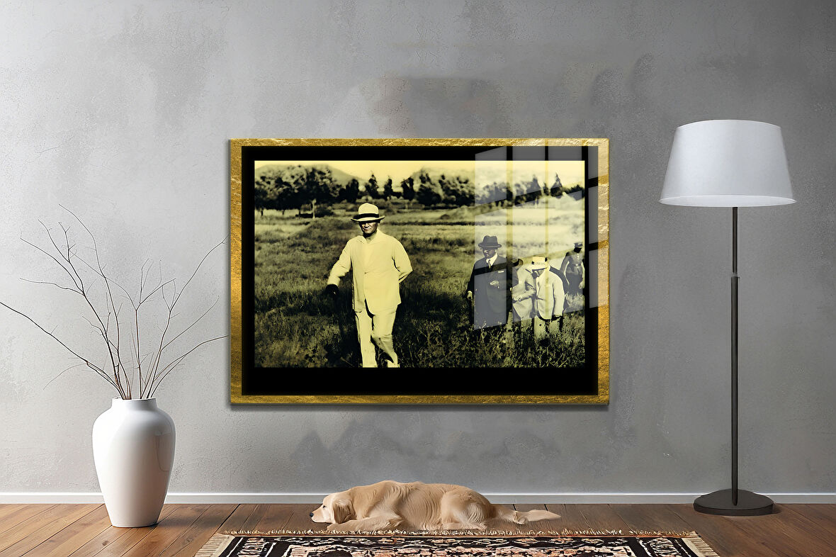 Gazi Mustafa Kemal Atatürk ÖZEL SERİ^# Miyrem  Design Cam Tablo Model: 321