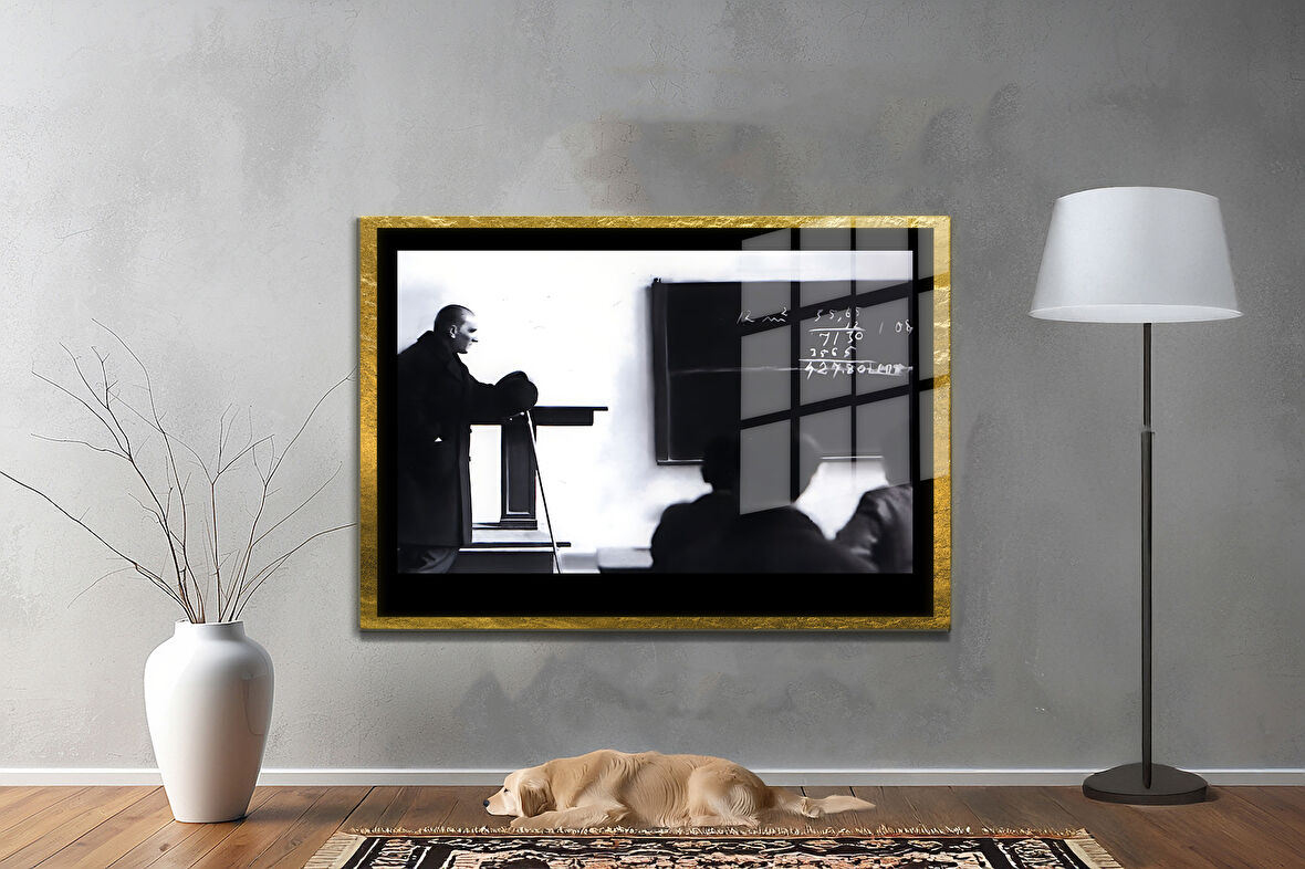 Gazi Mustafa Kemal Atatürk ÖZEL SERİ^# Miyrem  Design Cam Tablo Model: 325