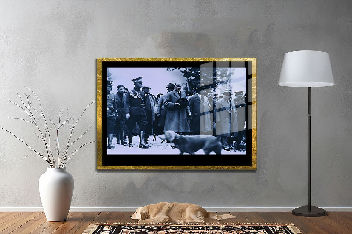 Gazi Mustafa Kemal Atatürk ÖZEL SERİ^# Miyrem  Design Cam Tablo Model: 327