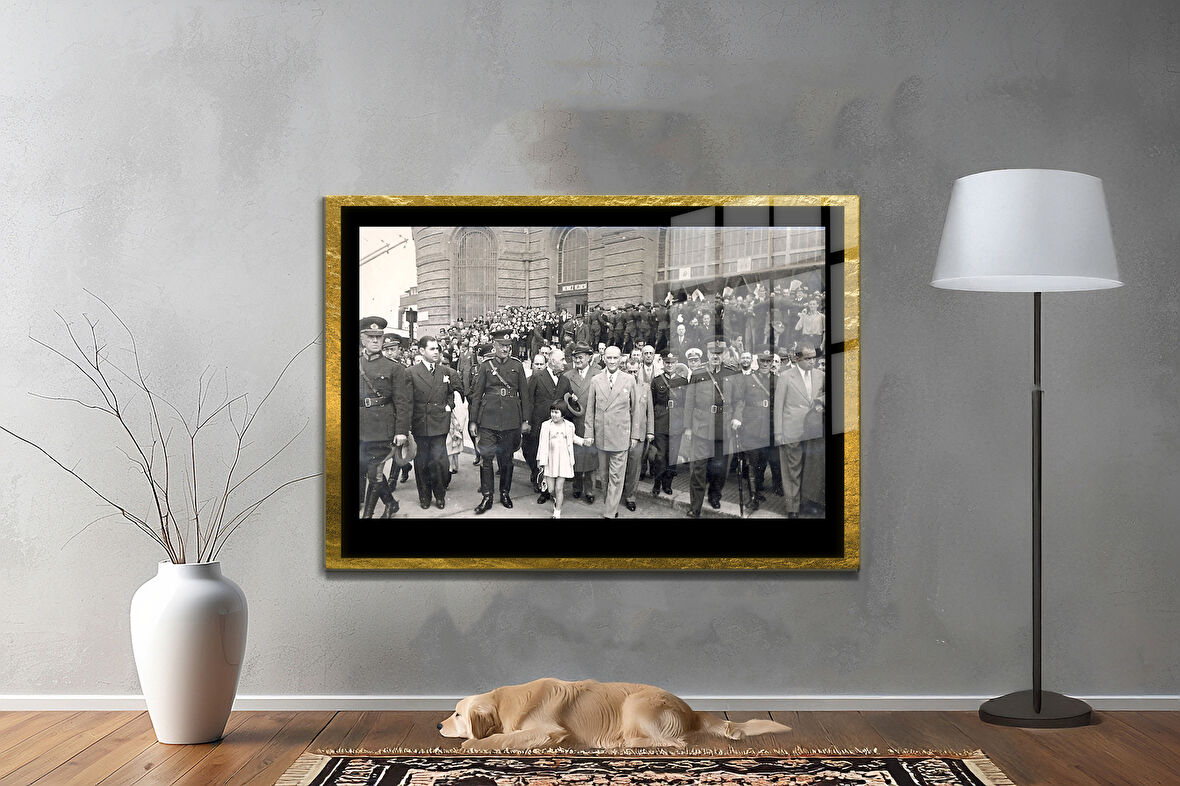 Gazi Mustafa Kemal Atatürk ÖZEL SERİ^# Miyrem  Design Cam Tablo Model: 331