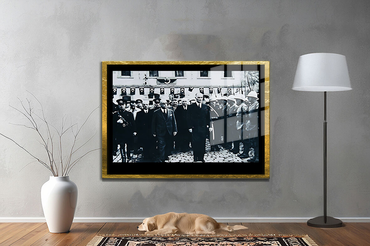 Gazi Mustafa Kemal Atatürk ÖZEL SERİ^# Miyrem  Design Cam Tablo Model: 332