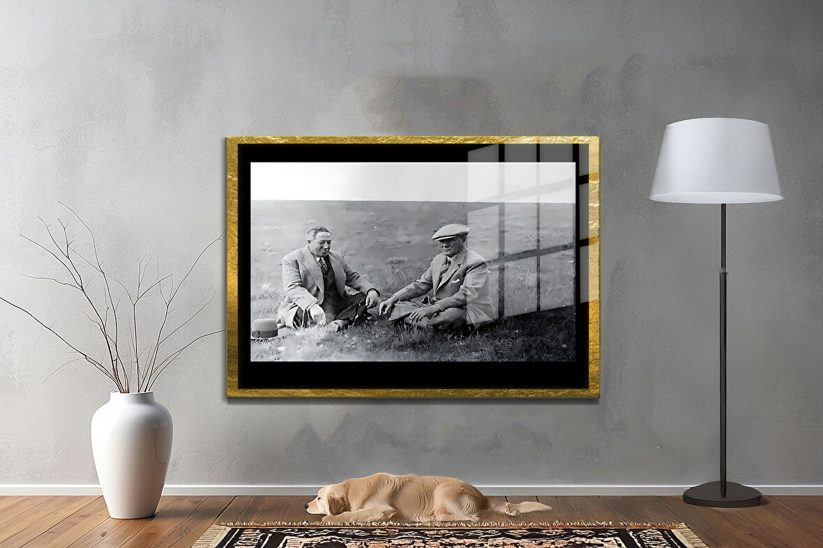 Gazi Mustafa Kemal Atatürk ÖZEL SERİ^# Miyrem  Design Cam Tablo Model: 333