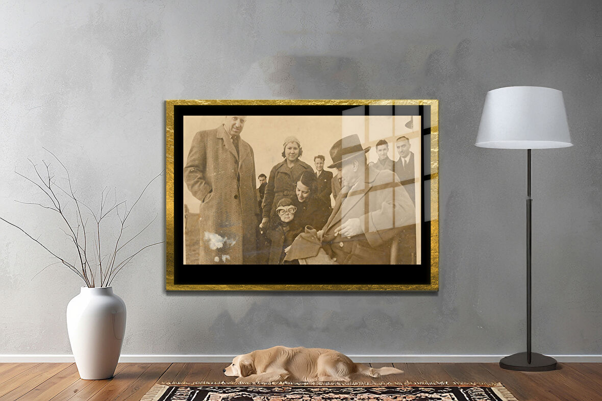 Gazi Mustafa Kemal Atatürk ÖZEL SERİ^# Miyrem  Design Cam Tablo Model: 335