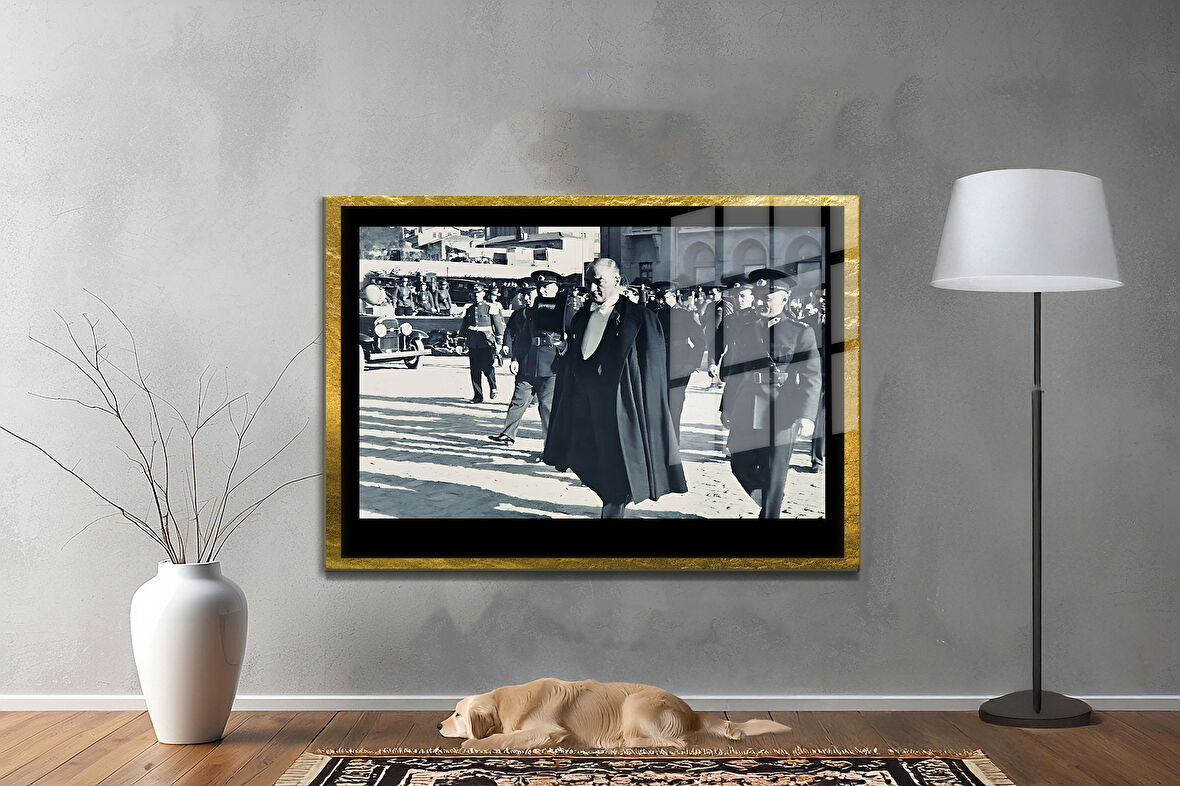 Gazi Mustafa Kemal Atatürk ÖZEL SERİ^# Miyrem  Design Cam Tablo Model: 342