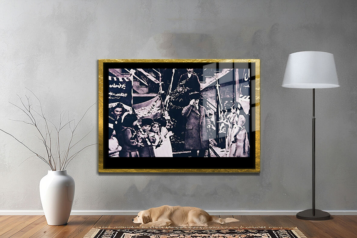 Gazi Mustafa Kemal Atatürk ÖZEL SERİ^# Miyrem  Design Cam Tablo Model: 346