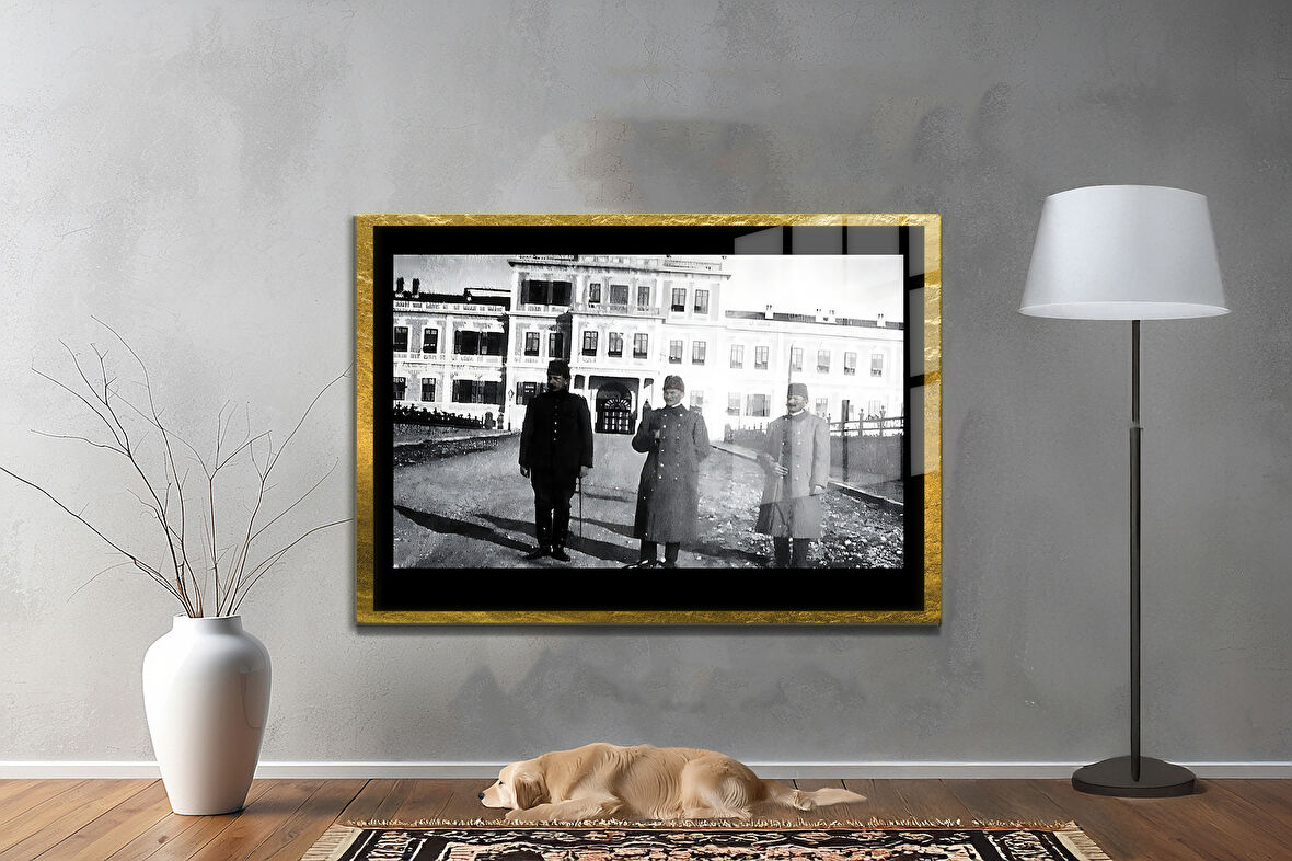 Gazi Mustafa Kemal Atatürk ÖZEL SERİ^# Miyrem  Design Cam Tablo Model: 353