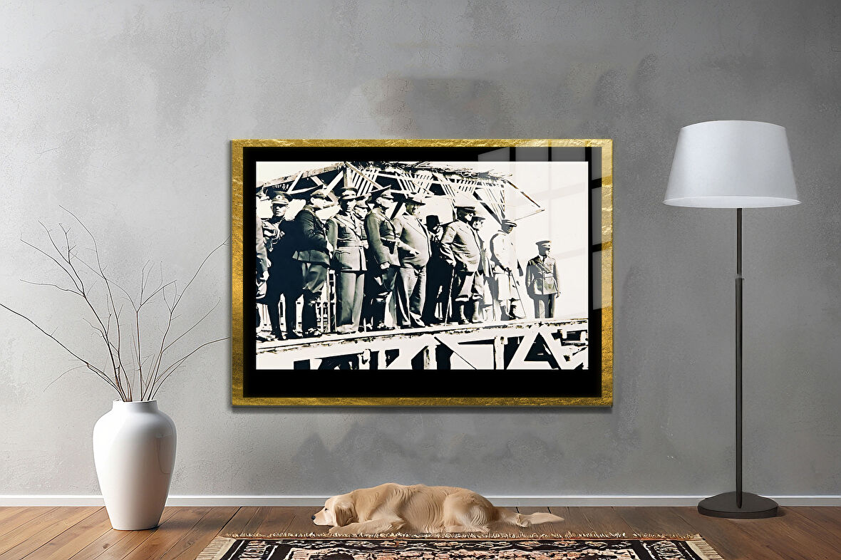 Gazi Mustafa Kemal Atatürk ÖZEL SERİ^# Miyrem  Design Cam Tablo Model: 362