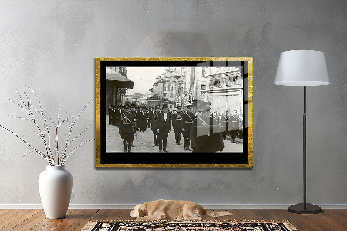 Gazi Mustafa Kemal Atatürk ÖZEL SERİ^# Miyrem  Design Cam Tablo Model: 363