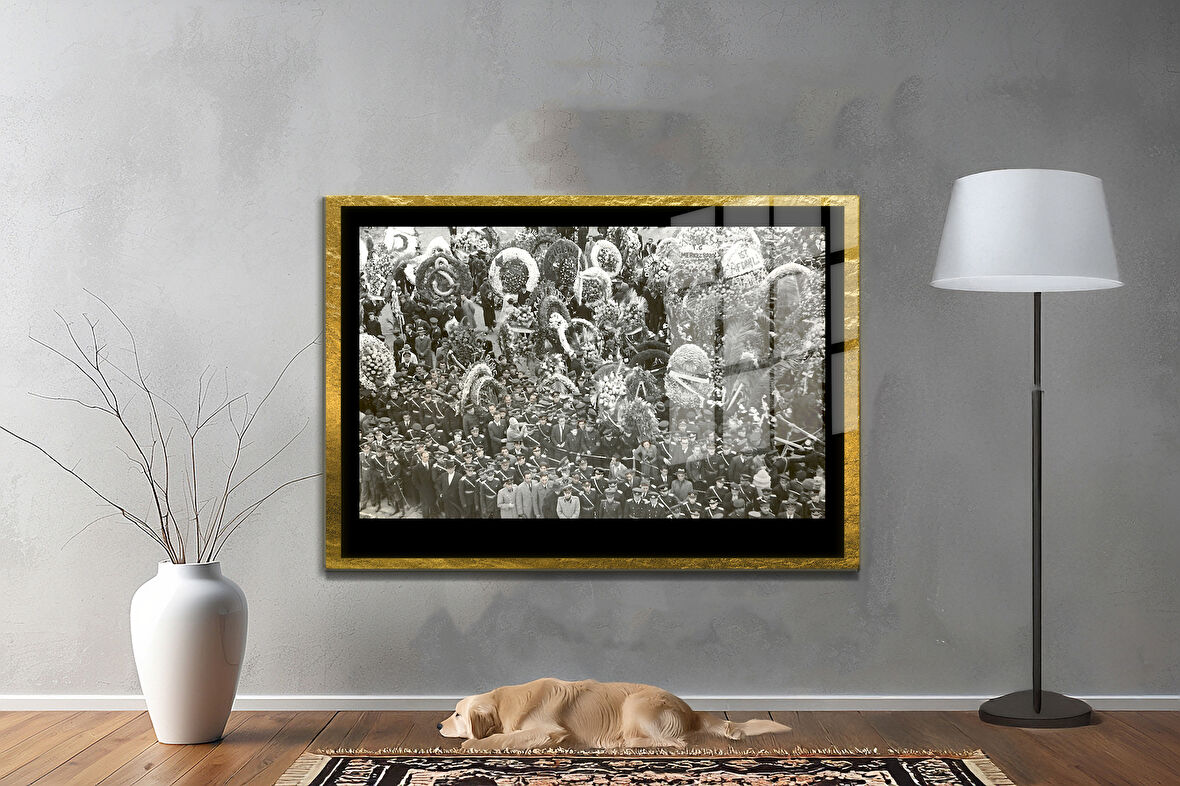 Gazi Mustafa Kemal Atatürk ÖZEL SERİ^# Miyrem  Design Cam Tablo Model: 364