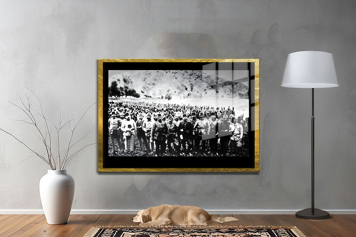 Gazi Mustafa Kemal Atatürk ÖZEL SERİ^# Miyrem  Design Cam Tablo Model: 366