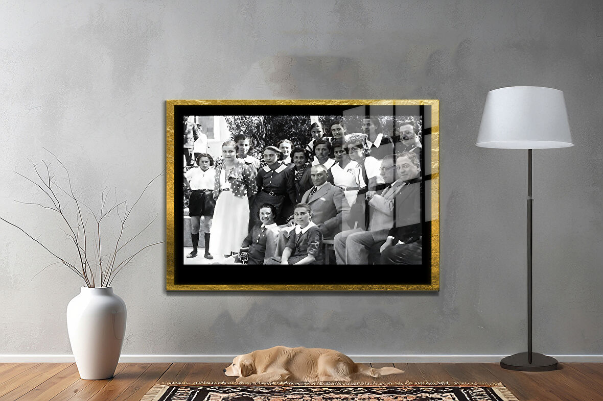 Gazi Mustafa Kemal Atatürk ÖZEL SERİ^# Miyrem  Design Cam Tablo Model: 367