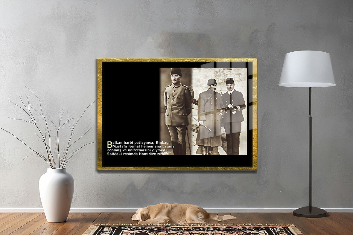 Gazi Mustafa Kemal Atatürk ÖZEL SERİ^# Miyrem  Design Cam Tablo Model: 381