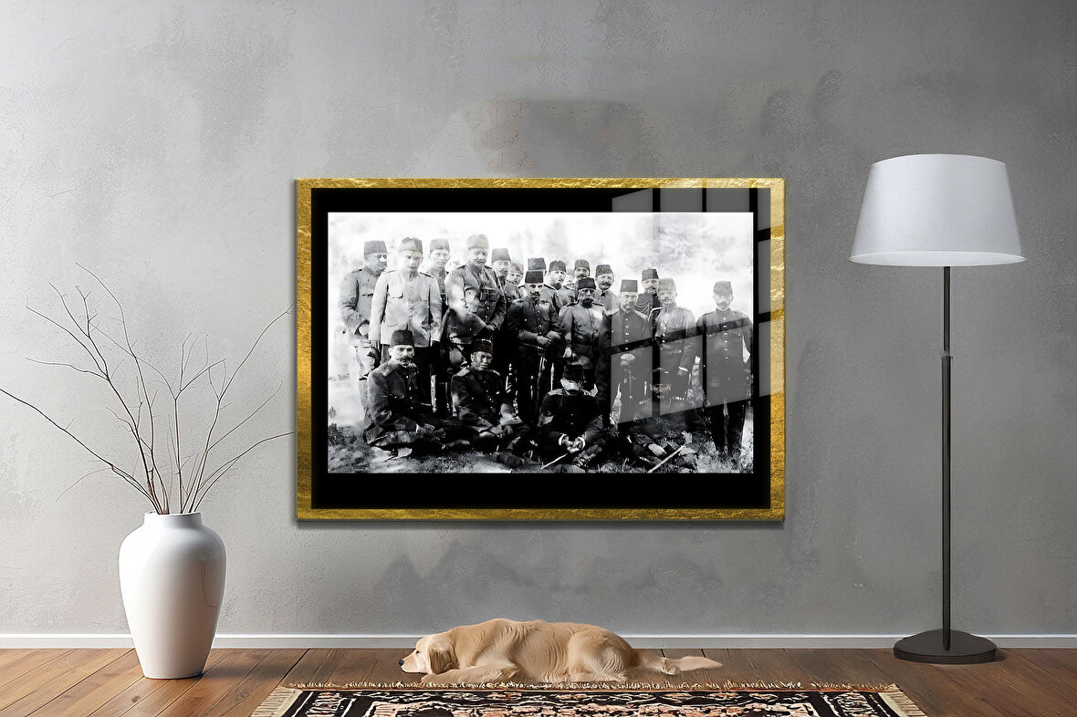 Gazi Mustafa Kemal Atatürk ÖZEL SERİ^# Miyrem  Design Cam Tablo Model: 382