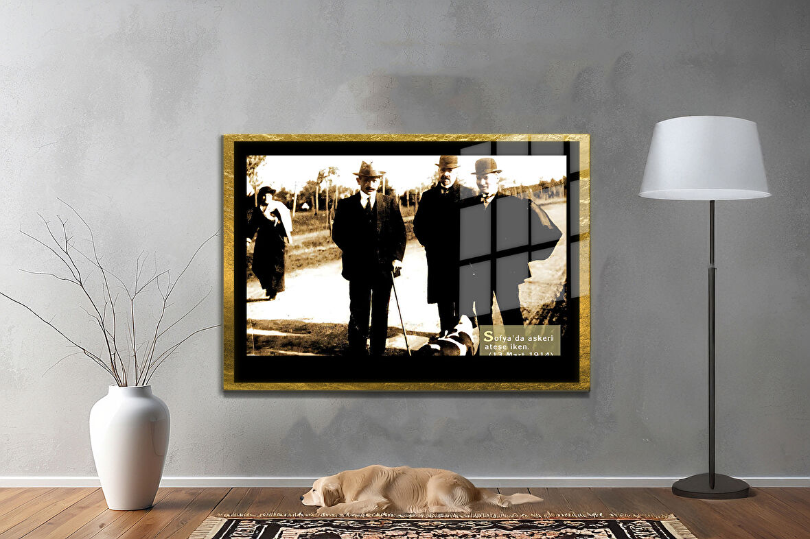 Gazi Mustafa Kemal Atatürk ÖZEL SERİ^# Miyrem  Design Cam Tablo Model: 385