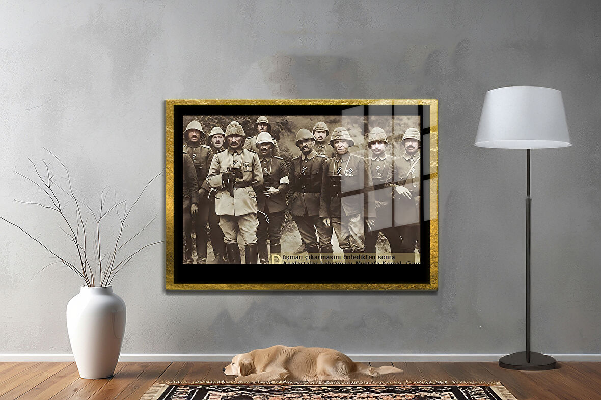 Gazi Mustafa Kemal Atatürk ÖZEL SERİ^# Miyrem  Design Cam Tablo Model: 389