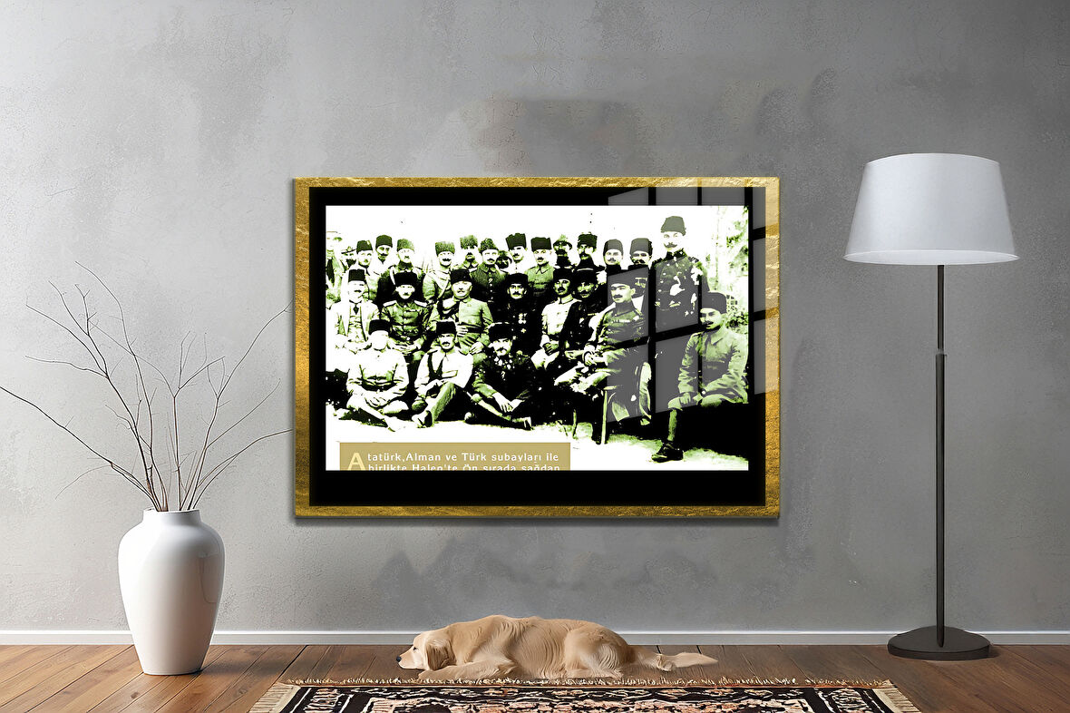 Gazi Mustafa Kemal Atatürk ÖZEL SERİ^# Miyrem  Design Cam Tablo Model: 391