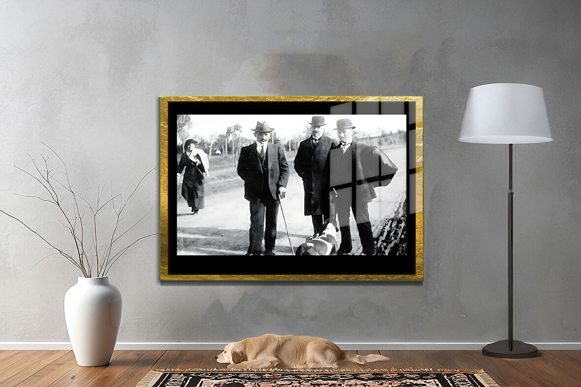 Gazi Mustafa Kemal Atatürk ÖZEL SERİ^# Miyrem  Design Cam Tablo Model: 396
