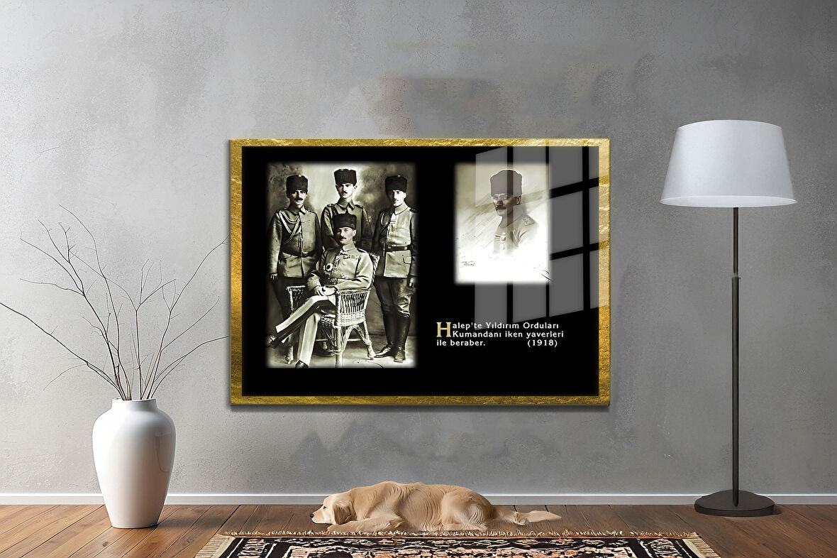 Gazi Mustafa Kemal Atatürk ÖZEL SERİ^# Miyrem  Design Cam Tablo Model: 397