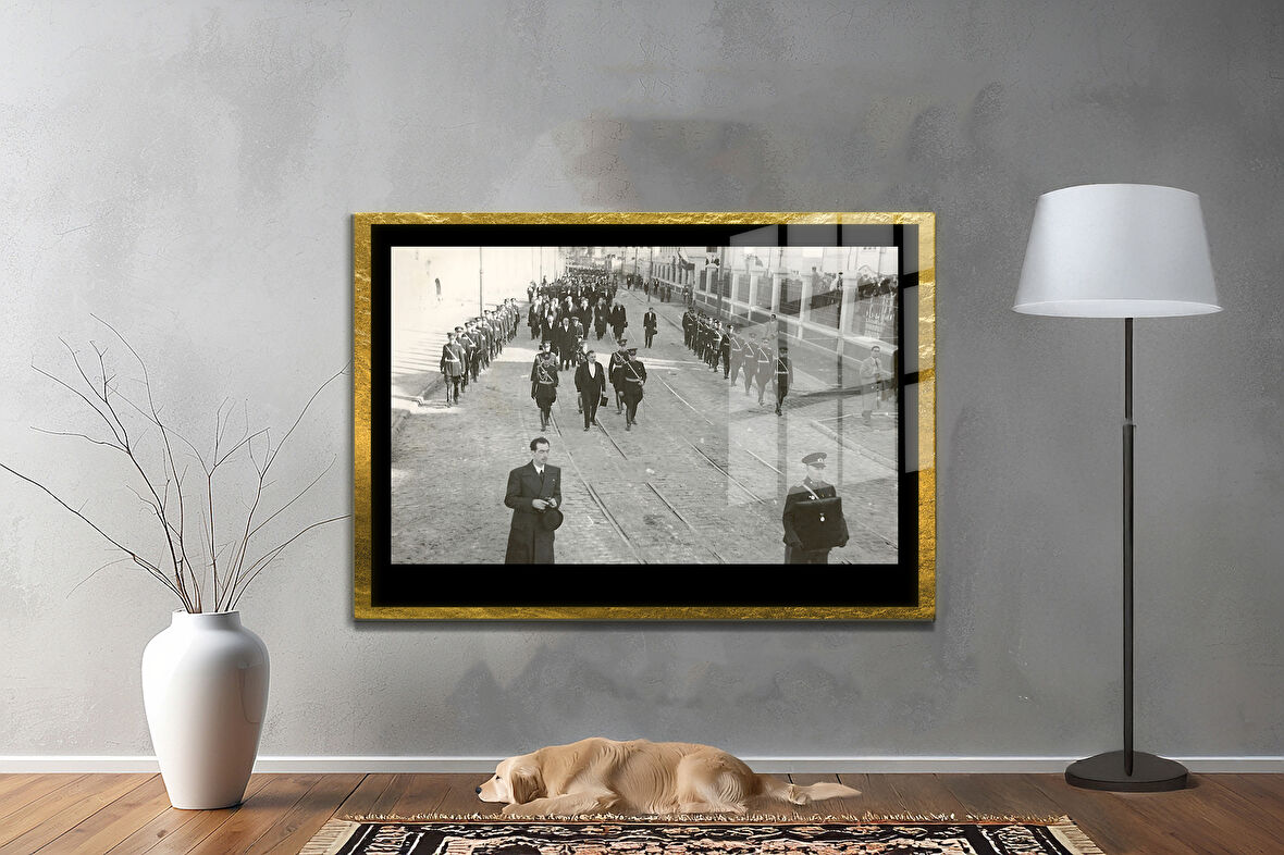 Gazi Mustafa Kemal Atatürk ÖZEL SERİ^# Miyrem  Design Cam Tablo Model: 398