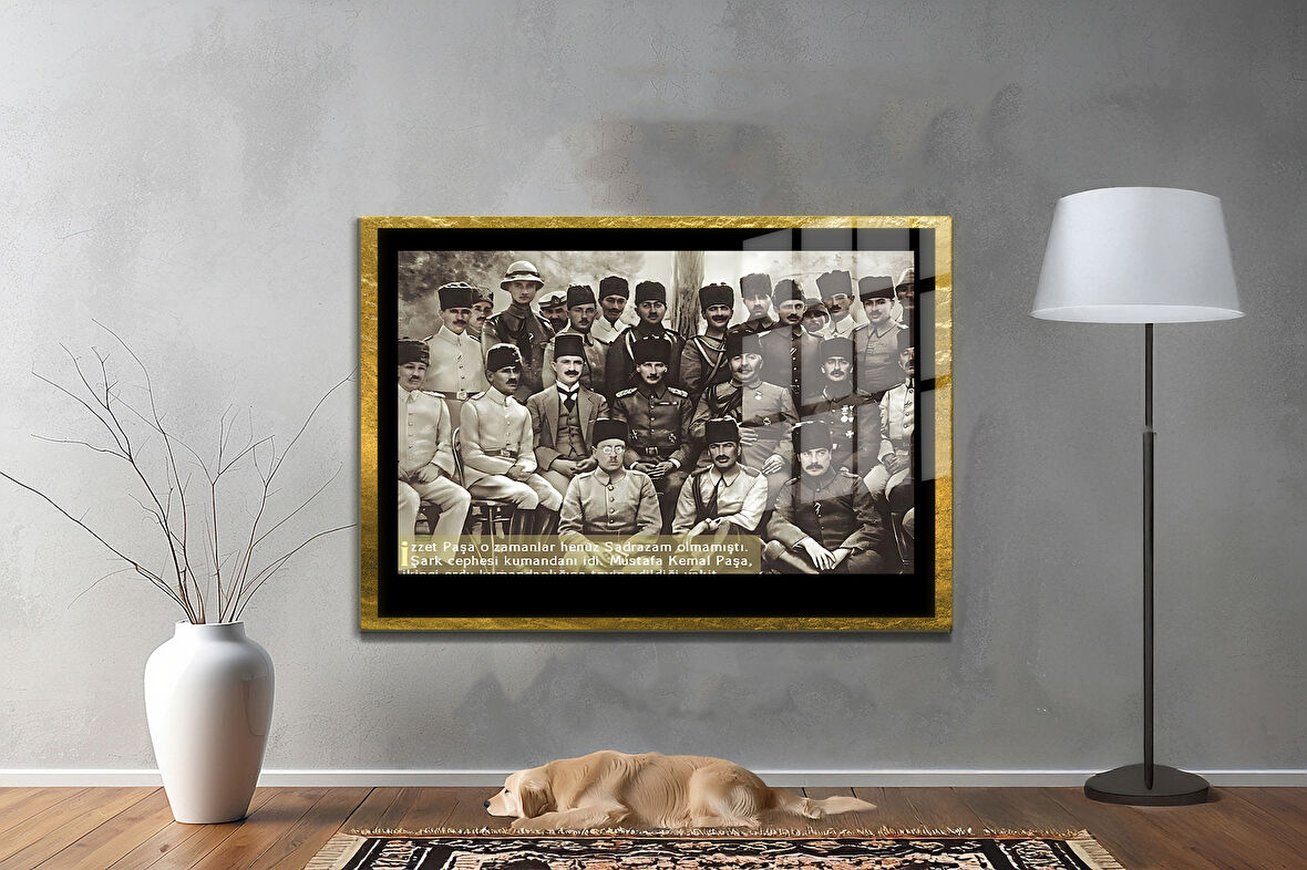 Gazi Mustafa Kemal Atatürk ÖZEL SERİ^# Miyrem  Design Cam Tablo Model: 399