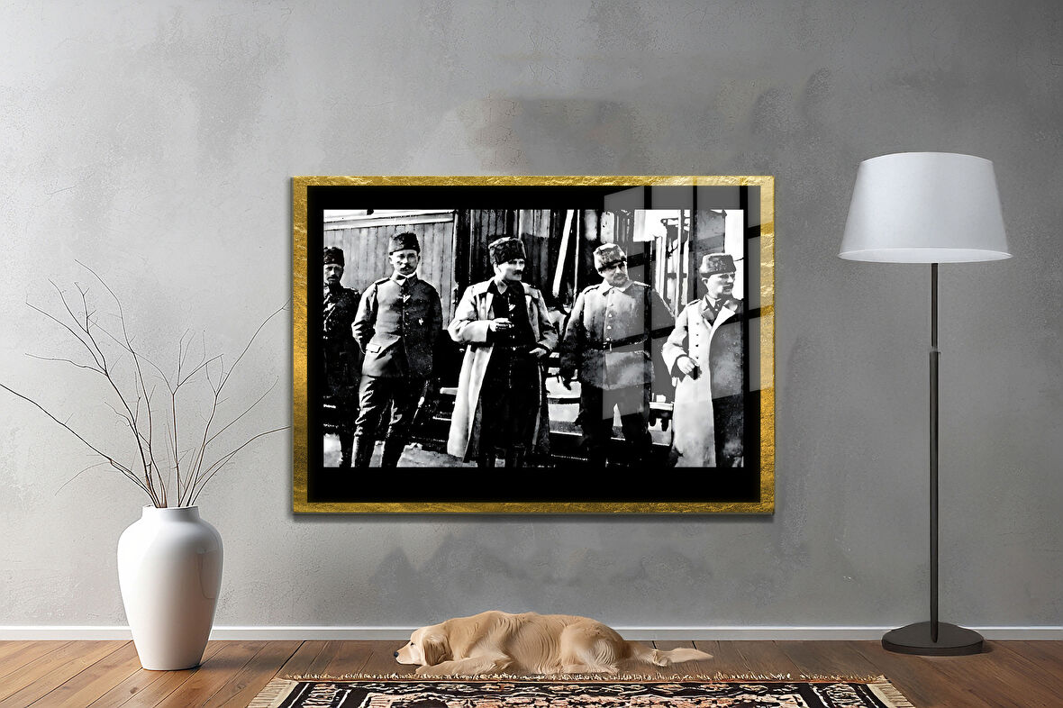 Gazi Mustafa Kemal Atatürk ÖZEL SERİ^# Miyrem  Design Cam Tablo Model: 400