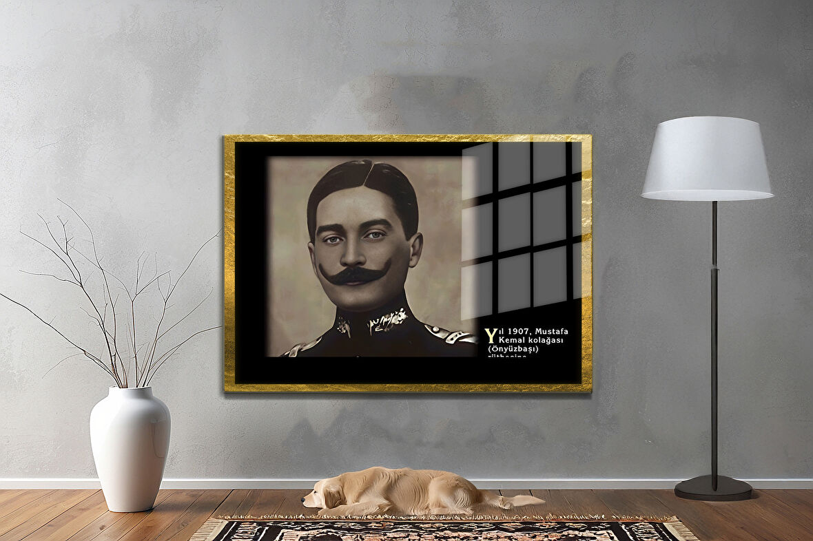 Gazi Mustafa Kemal Atatürk ÖZEL SERİ^# Miyrem  Design Cam Tablo Model: 401