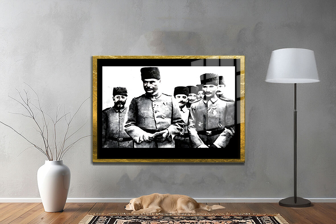 Gazi Mustafa Kemal Atatürk ÖZEL SERİ^# Miyrem  Design Cam Tablo Model: 410
