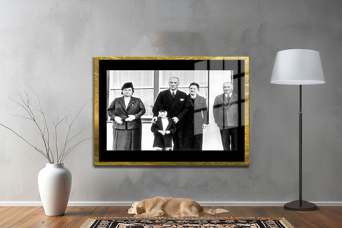 Gazi Mustafa Kemal Atatürk ÖZEL SERİ^# Miyrem  Design Cam Tablo Model: 412