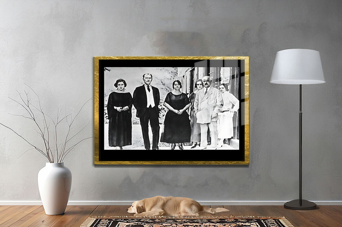Gazi Mustafa Kemal Atatürk ÖZEL SERİ^# Miyrem  Design Cam Tablo Model: 414