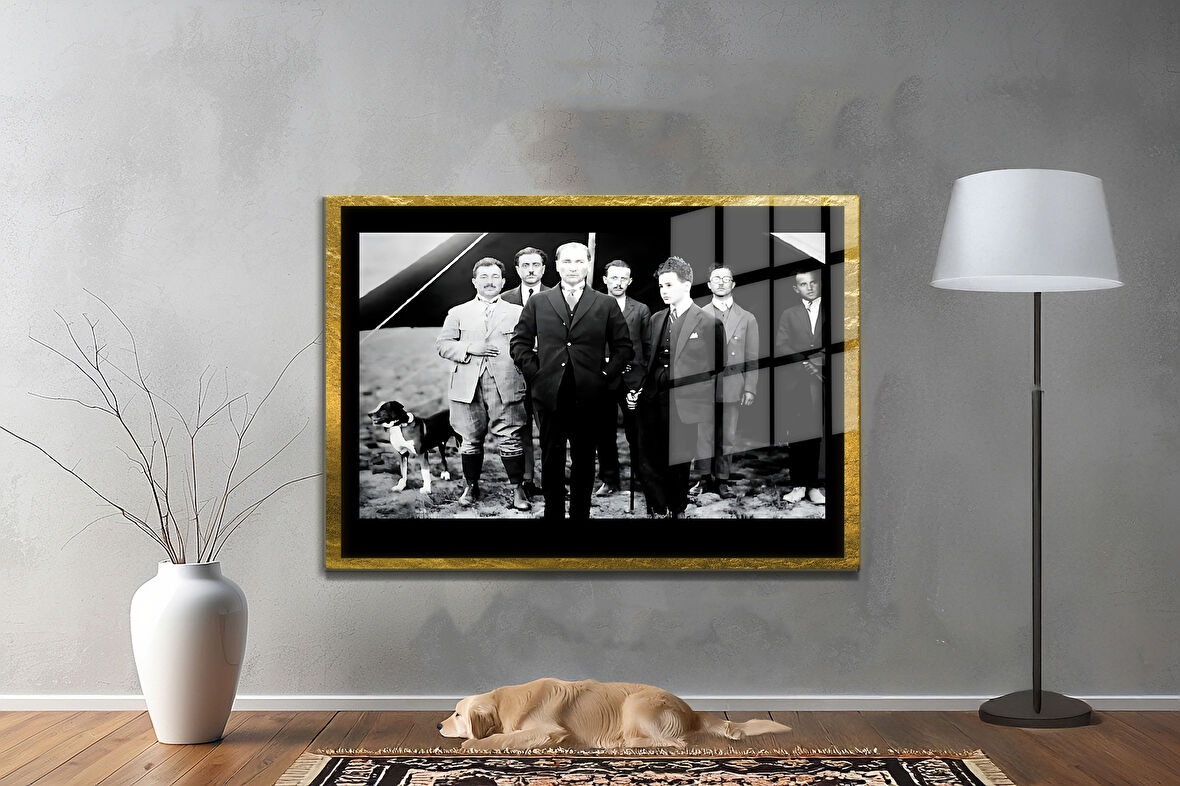 Gazi Mustafa Kemal Atatürk ÖZEL SERİ^# Miyrem  Design Cam Tablo Model: 416