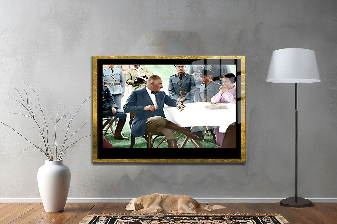 Gazi Mustafa Kemal Atatürk ÖZEL SERİ^# Miyrem  Design Cam Tablo Model: 419