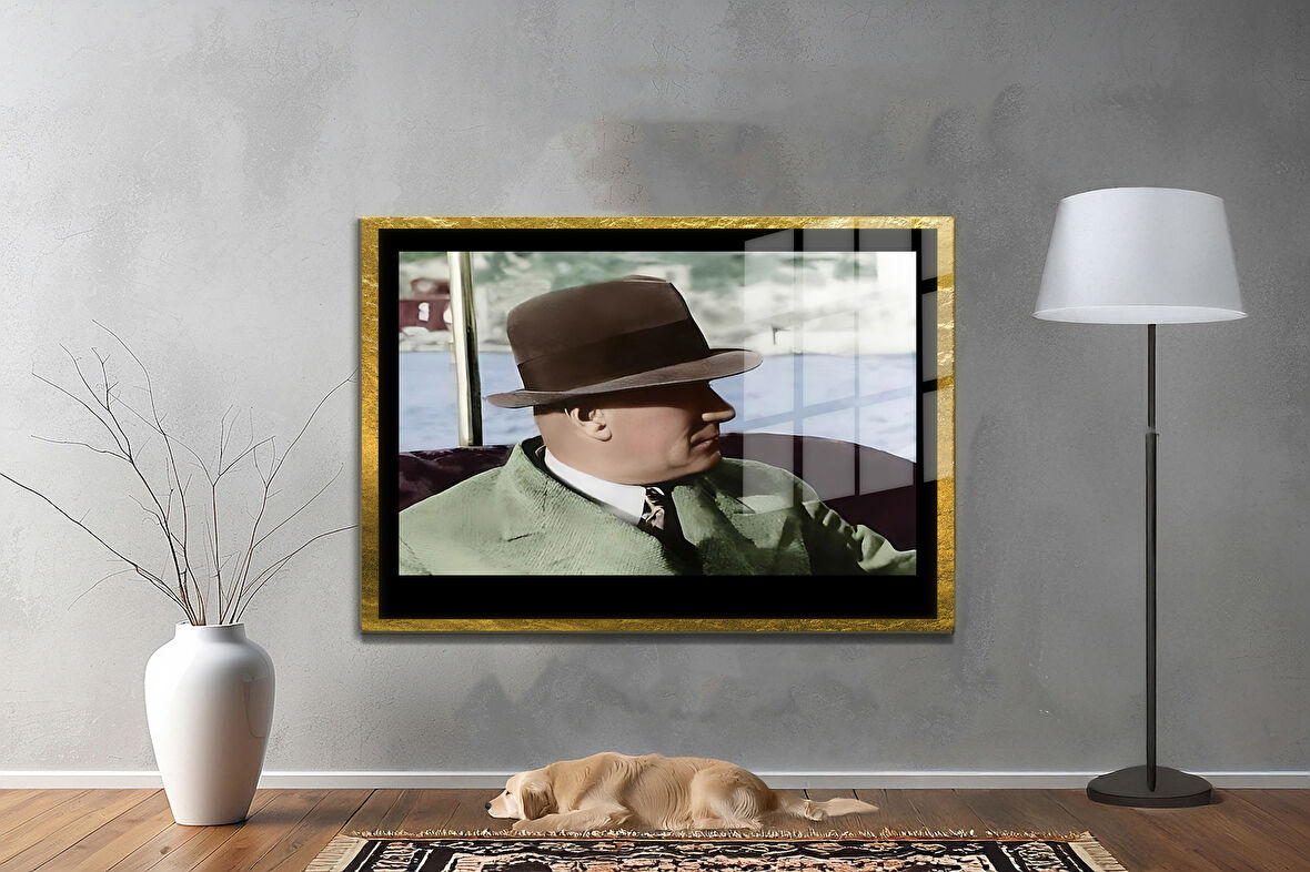 Gazi Mustafa Kemal Atatürk ÖZEL SERİ^# Miyrem  Design Cam Tablo Model: 425