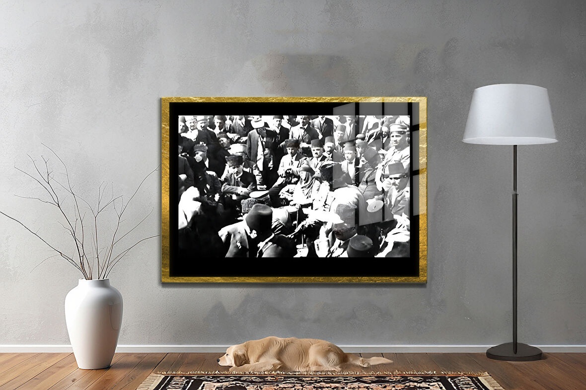 Gazi Mustafa Kemal Atatürk ÖZEL SERİ^# Miyrem  Design Cam Tablo Model: 434